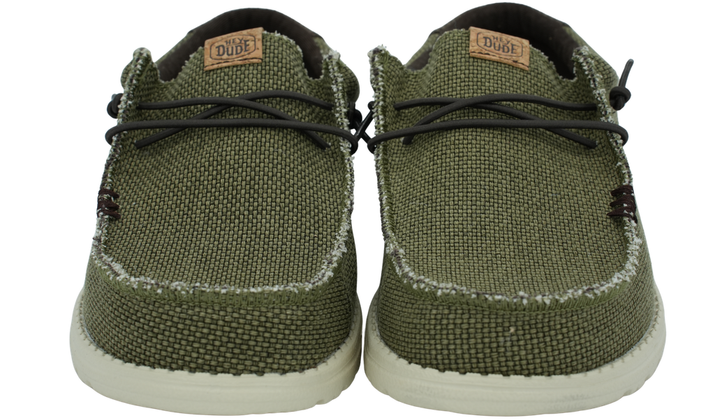 HEY DUDE - MOCASSINS "WALLY BRAIDED" BRUNS ET KAKIS