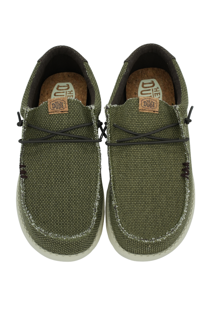 HEY DUDE - MOCASSINS "WALLY BRAIDED" BRUNS ET KAKIS