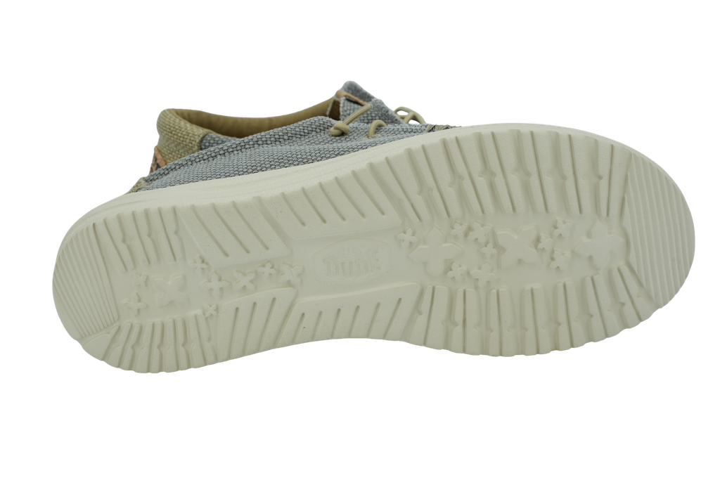 HEY DUDE - MOCASSINS "WALLY BRAIDED" BLEUS ET KAKIS