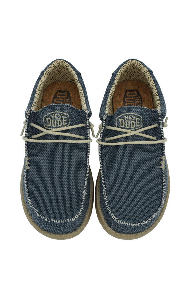 HEY DUDE - MOCASSINS "WALLY BRAIDED" BLEUS MARINES