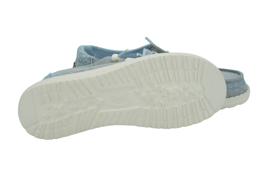 HEY DUDE - MOCASSINS "WENDY BREAK SURF" BLEUS/GRIS