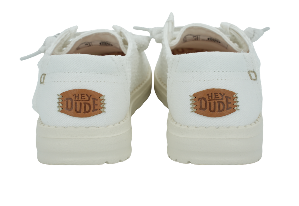 HEY DUDE - MOCASSINS "WENDY FRAYED" BLANCS