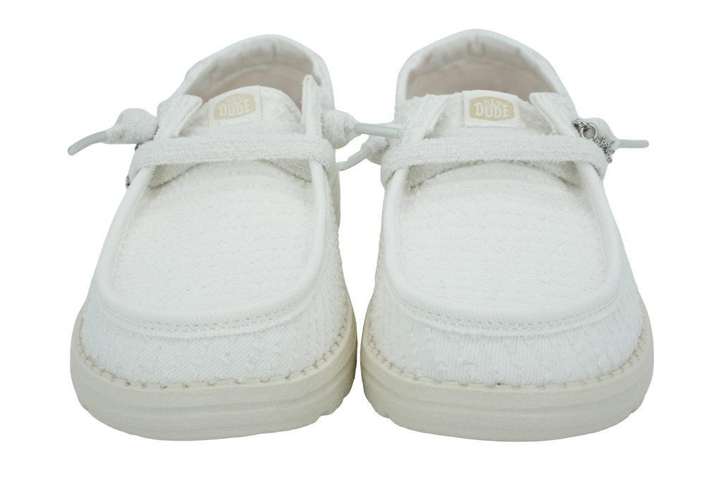 HEY DUDE - MOCASSINS "WENDY FRAYED" BLANCS