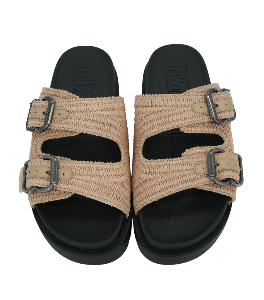 BUFFALO - SANDALES "RAYA ARI BO" BEIGES ET NOIRES