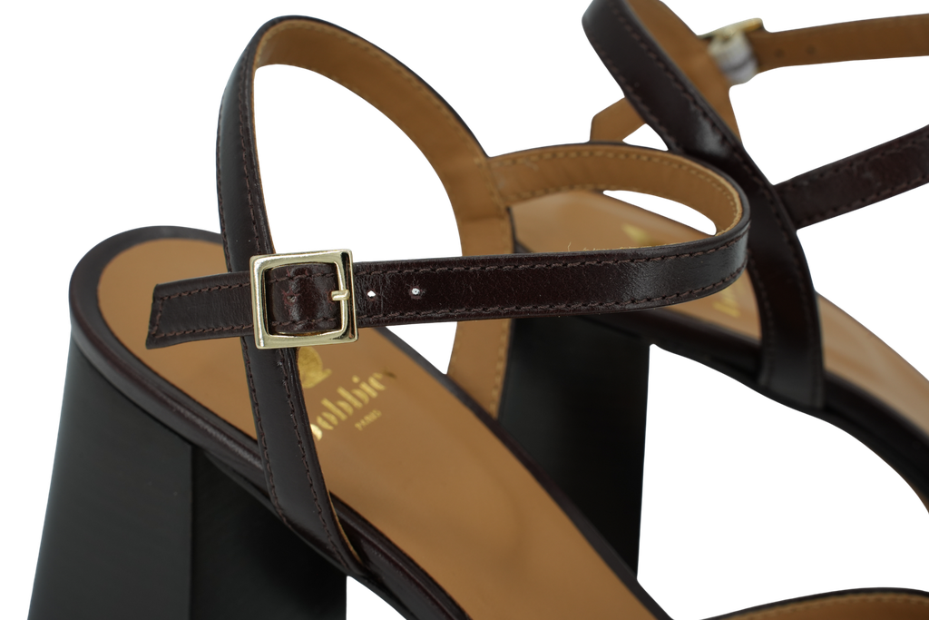 BOBBIES - SANDALES À TALONS "LENKA" MARRONS