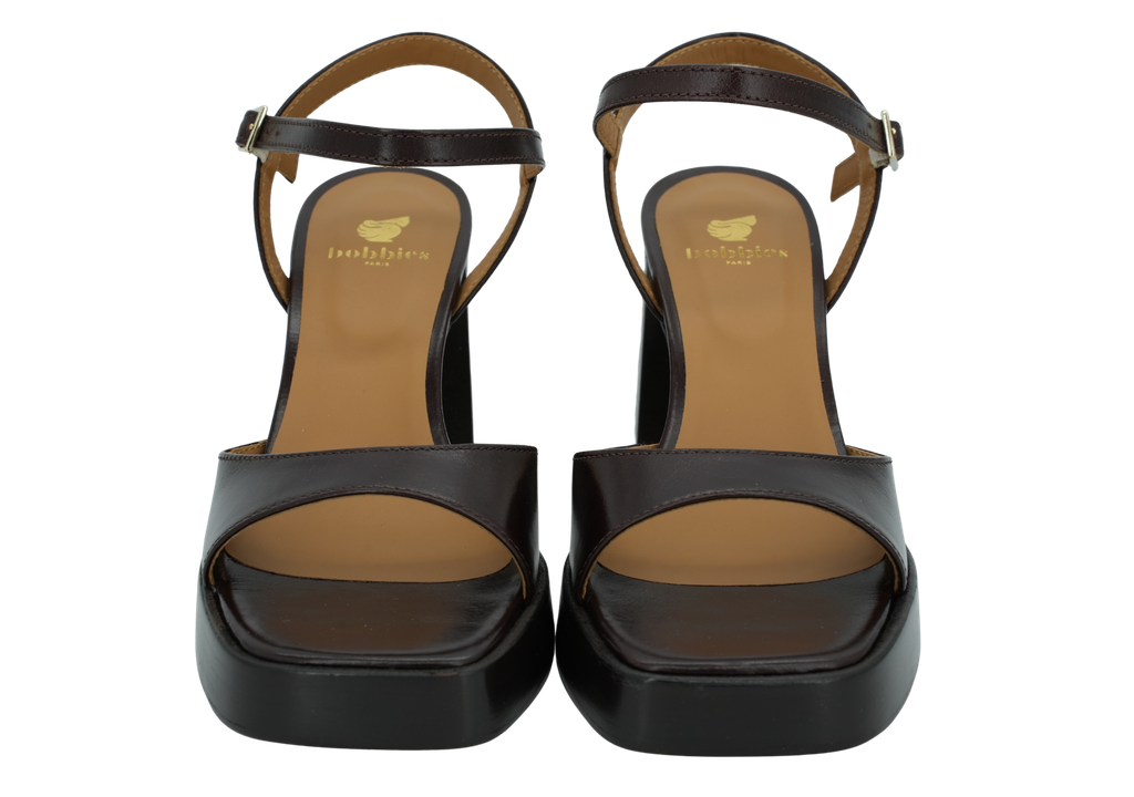 BOBBIES - SANDALES À TALONS "LENKA" MARRONS