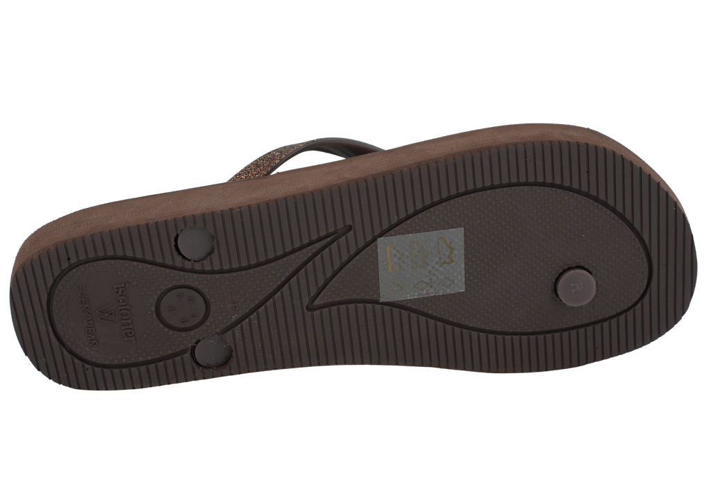 ISOTONER - TONGS "EVERYWEAR" MARRONS