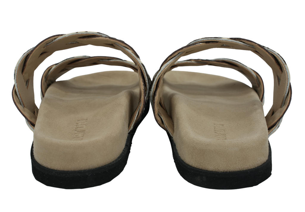 MARUTI - SANDALES MARRONS ET BEIGES DEUX BRIDES