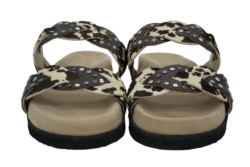 MARUTI - SANDALES MARRONS ET BEIGES DEUX BRIDES