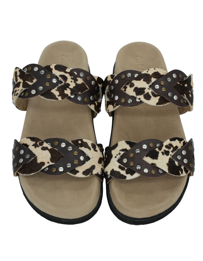 MARUTI - SANDALES MARRONS ET BEIGES DEUX BRIDES