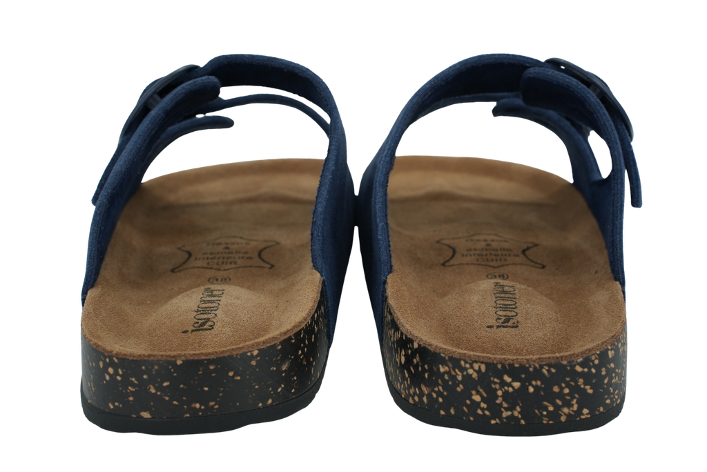 ISOTONER - SANDALES DOUBLES BRIDES BLEUES