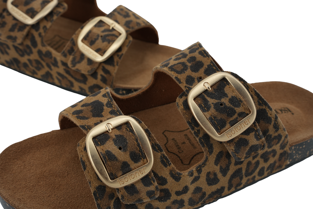 ISOTONER - SANDALES DOUBLES BRIDES LÉOPARDS