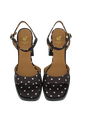 BOBBIES - SANDALES À TALONS "LENKA" POIS MARRONS