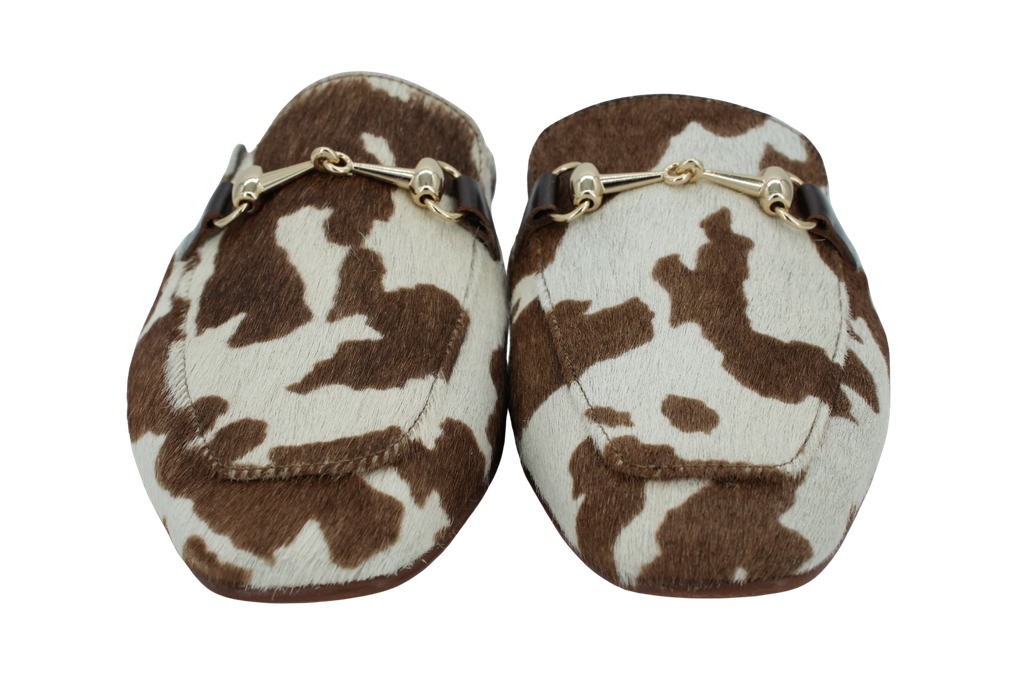 BOBBIES - MULES "EMY" BLANCS ET BRUNS
