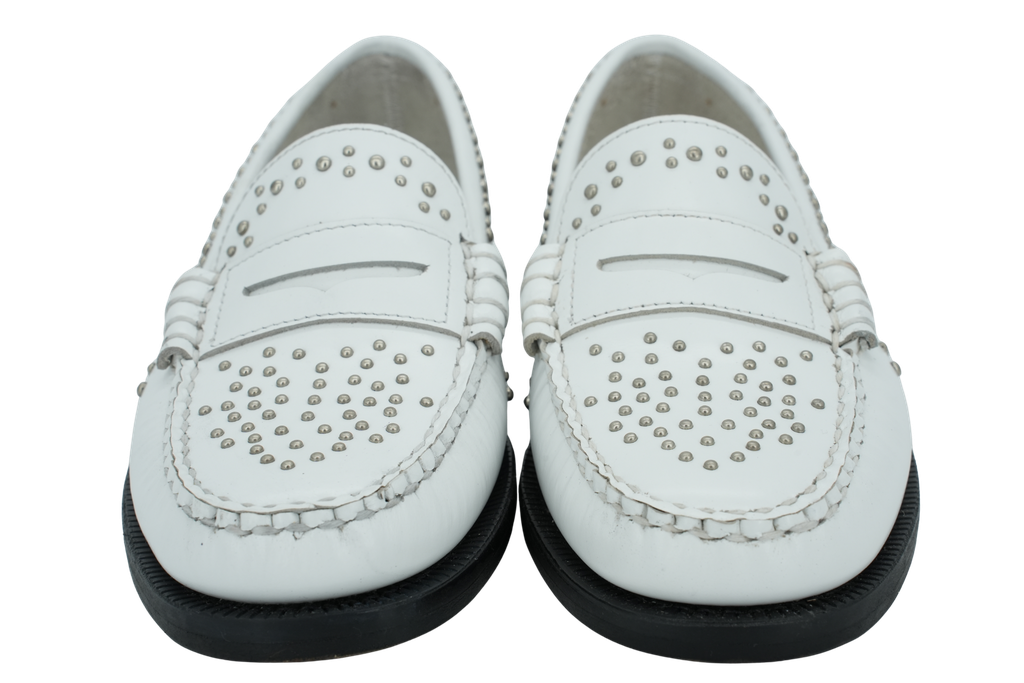 SEBAGO - MOCASSINS "DAN STUDS" BLANCS