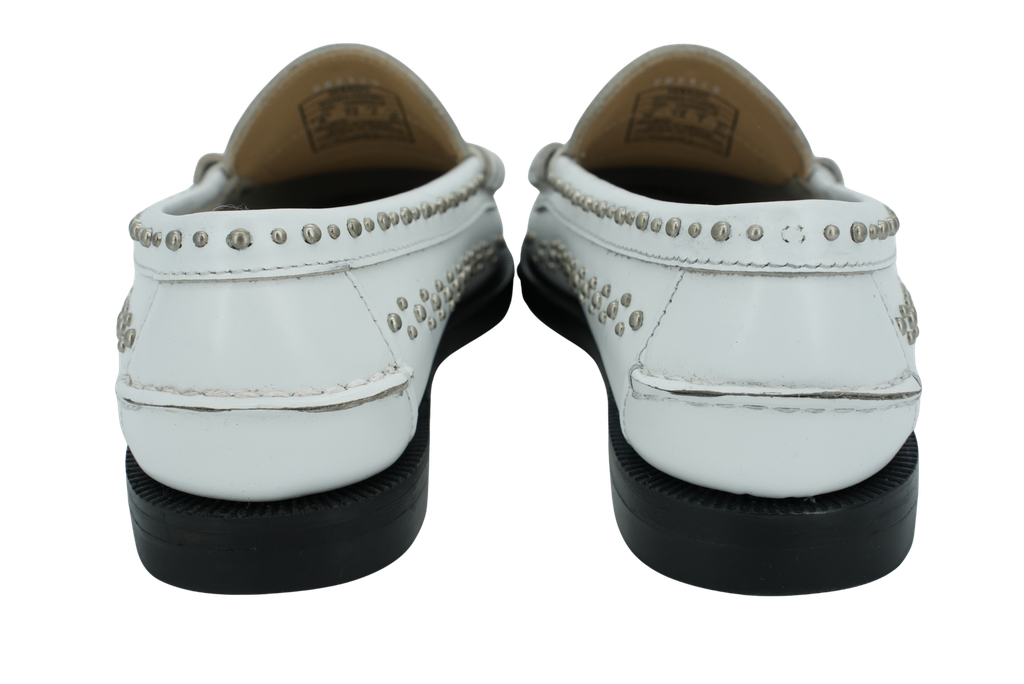 SEBAGO - MOCASSINS "DAN STUDS" BLANCS