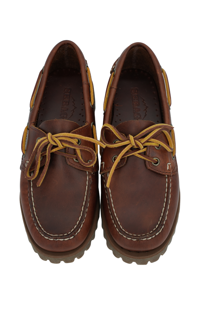SEBAGO - MOCASSINS "RANGER WAXY" COGNACS