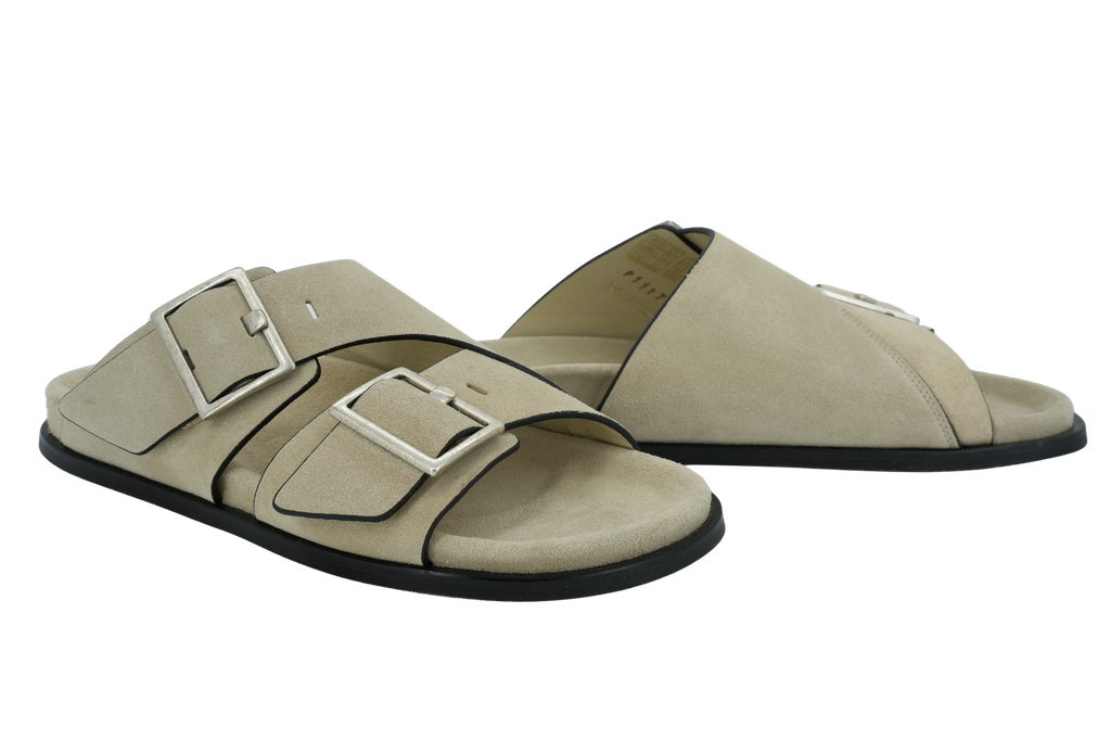ALOHAS - SANDALES EN SUÈDE "ALBA" BEIGES