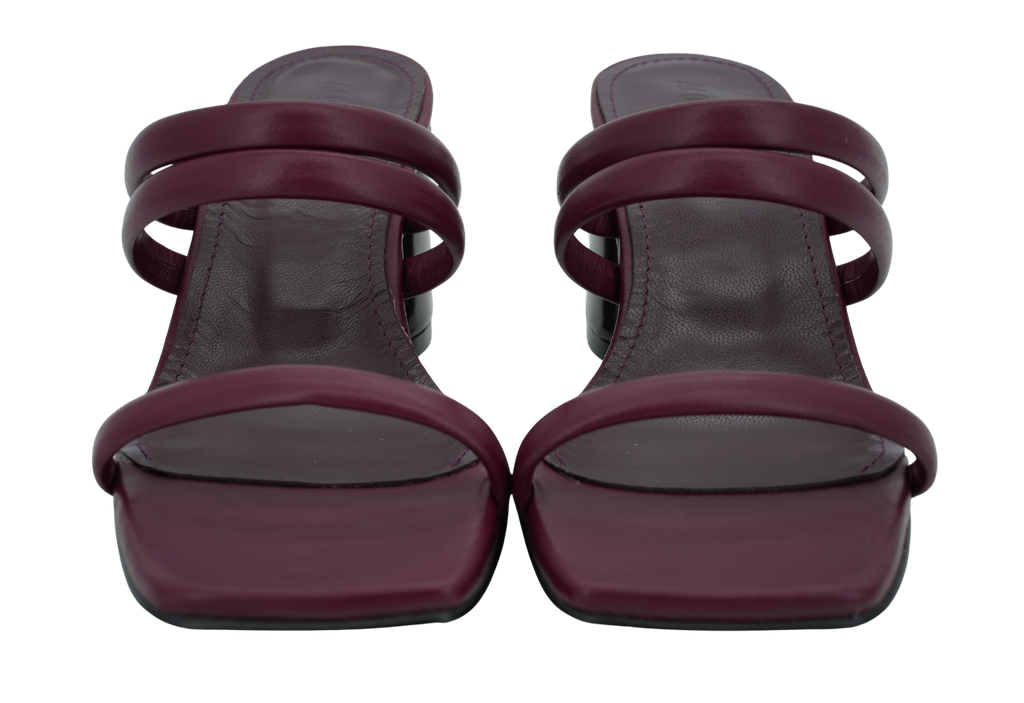 ALOHAS - SANDALES À TALONS "INDIANA" BORDEAUX