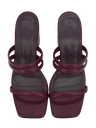 ALOHAS - SANDALES À TALONS "INDIANA" BORDEAUX