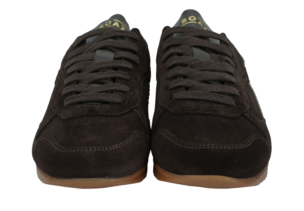 BOAX - BASKETS "TRACK" MARRONS ET DORÉES