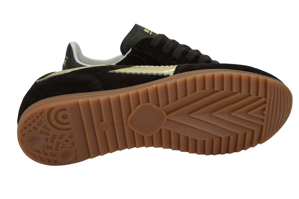 BOAX - BASKETS "TRACK" MARRONS ET DORÉES