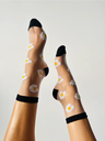 SOCKETTE - CHAUSSETTES "FLORA" TRANSPARENTES MARGUERITES