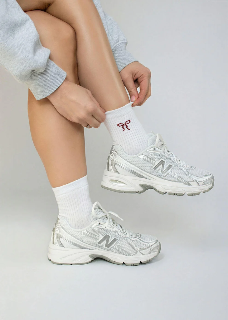 JCLAY - CHAUSSETTES MI-HAUTE "CHERRY BOW"