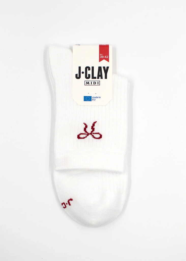 JCLAY - CHAUSSETTES MI-HAUTE "CHERRY BOW"
