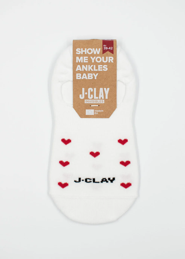 JCLAY - SOCQUETTES "RED HEARTS"
