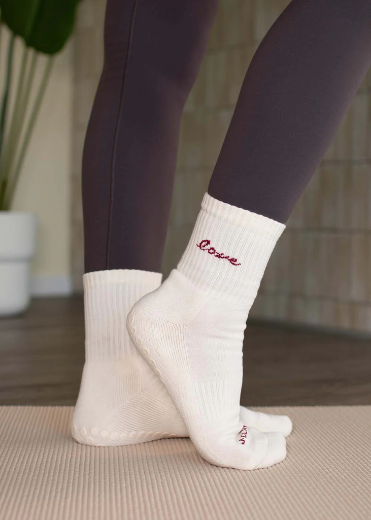 JCLAY - CHAUSSETTES GRIP "LOVE"