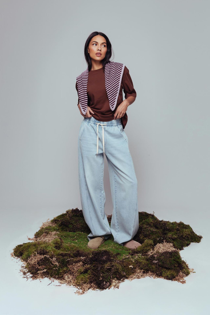 CATWALK JUNKIE - JEANS JOGGER BARREL BLEU CLAIR