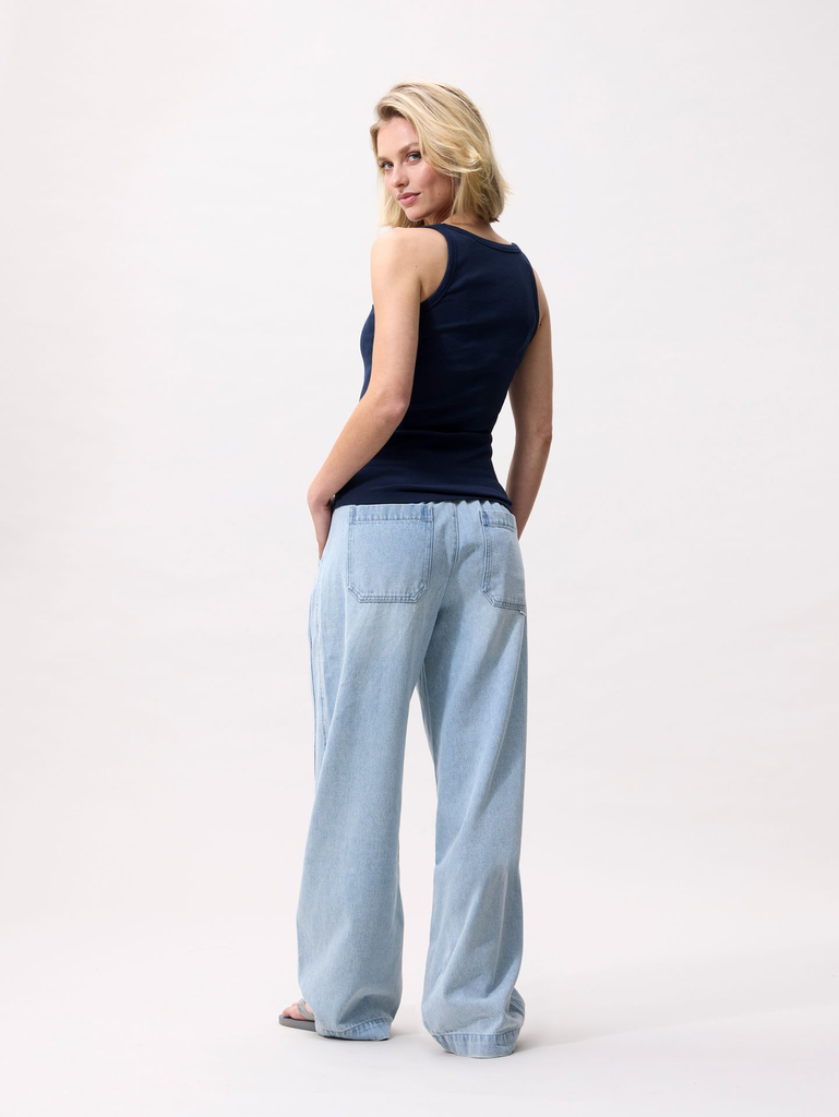 CATWALK JUNKIE - TOP BLEU MARINE COL ROND