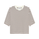 CATWALK JUNKIE - T-SHIRT MARINIÈRE MARRON ET BLANC