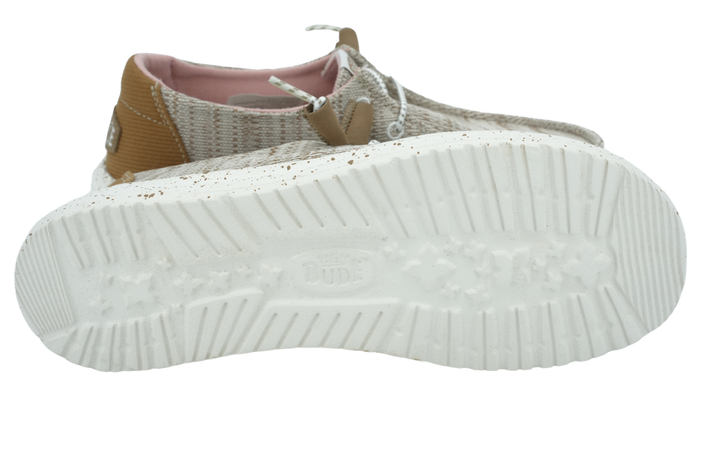 HEY DUDE - MOCASSINS "WENDY SPORT" BEIGES ET ROSES