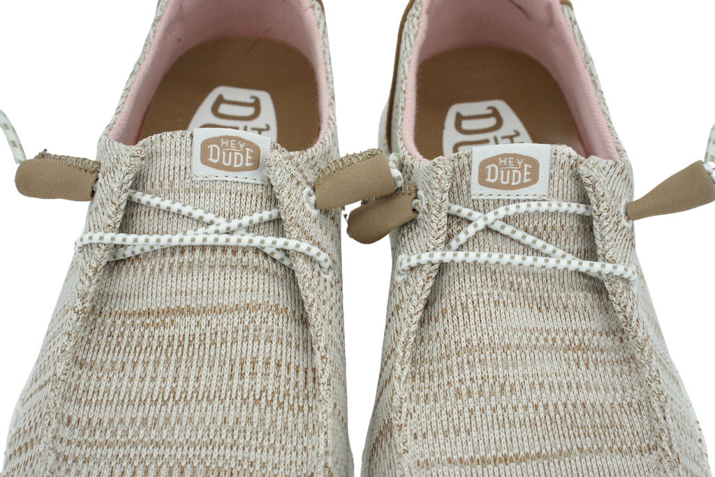 HEY DUDE - MOCASSINS "WENDY SPORT" BEIGES ET ROSES