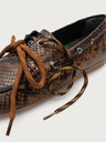 KIRRUNA - MOCASSINS "MOC 12" PYTHONS MARRONS