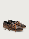 KIRRUNA - MOCASSINS "MOC 12" PYTHONS MARRONS