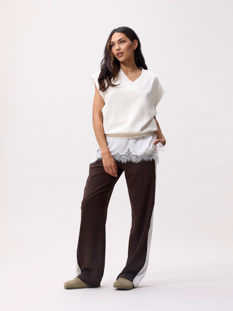 CATWALK JUNKIE - SWEAT BEIGE SANS MANCHES