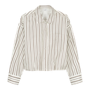 CATWALK JUNKIE - CHEMISE LIGNÉE BEIGE ET MARRON