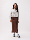 CATWALK JUNKIE - CHEMISE LIGNÉE BEIGE ET MARRON