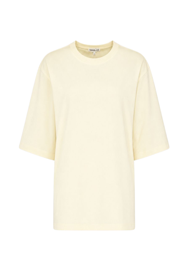 HARPER AND YVE - T-SHIRT "CHILL BUT GLAM" JAUNE