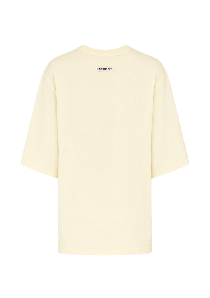 HARPER AND YVE - T-SHIRT "CHILL BUT GLAM" JAUNE