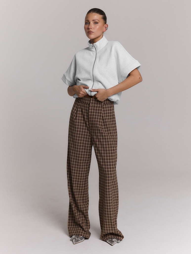 REFINED DEPARTMENT - PANTALON « PUCK » À CARREAUX TISSÉS