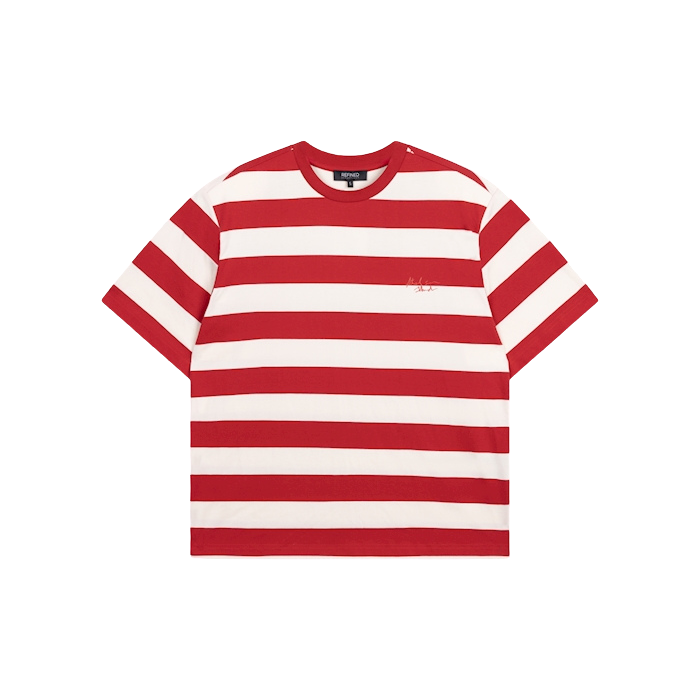REFINED DEPARTMENT - T-SHIRT OVERSIZED À RAYURES ROUGES "DORI"