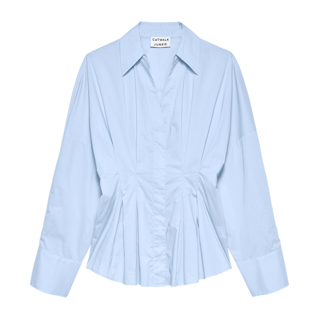 CATWALK JUNKIE - CHEMISE CINTRÉE BLEUE CLAIRE