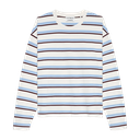 CATWALK JUNKIE - T-SHIRT LONGUE MANCHE BLANC LIGNÉ BLEU
