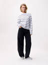 CATWALK JUNKIE - T-SHIRT LONGUE MANCHE BLANC LIGNÉ BLEU