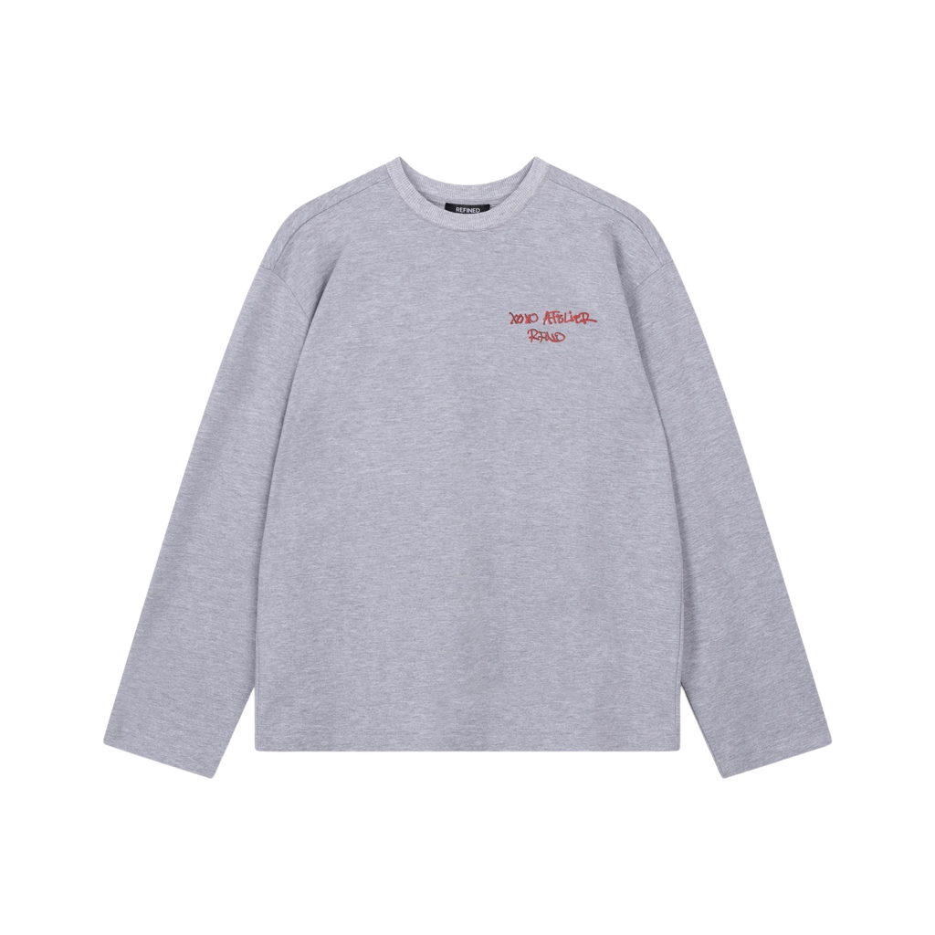 REFINED DEPARTMENT - T-SHIRT "WINNIE" MANCHES LONGUES GRIS