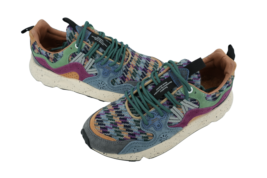 FLOWER MOUNTAIN - BASKETS "YAMANO 3" BLEUES ET BORDEAUX